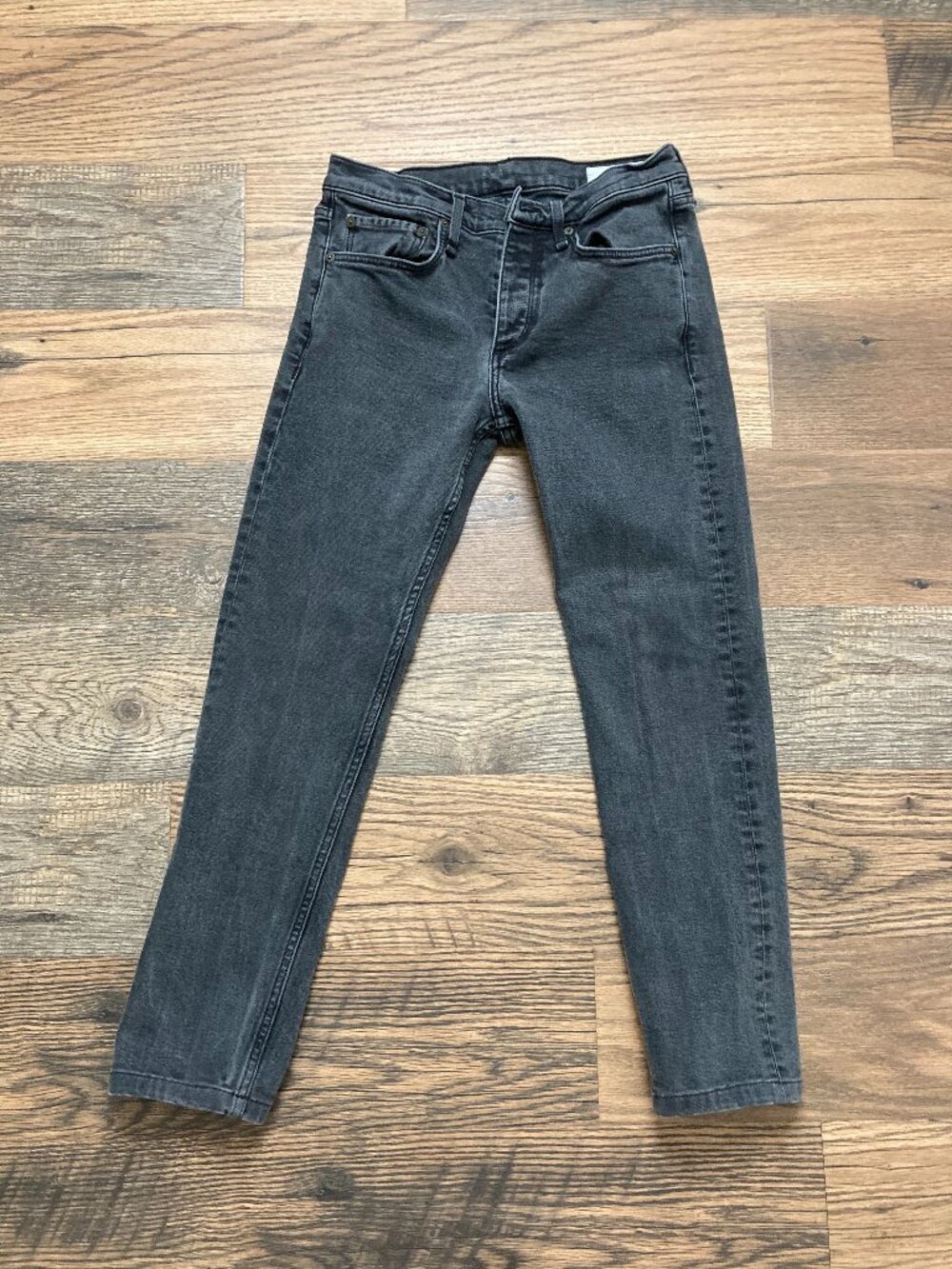 Rag & Bone Fit 2 Slim Jeans Men's 29 Gray Black Button Fly Stretch Denim USA